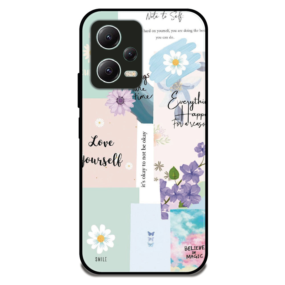 Pastel Collage Art - Glossy Metal Silicone Case For Redmi Models