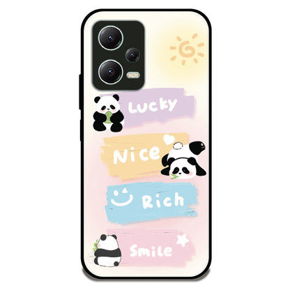 Pastel Panda Quotes - Glossy Metal Silicone Case For Redmi Models