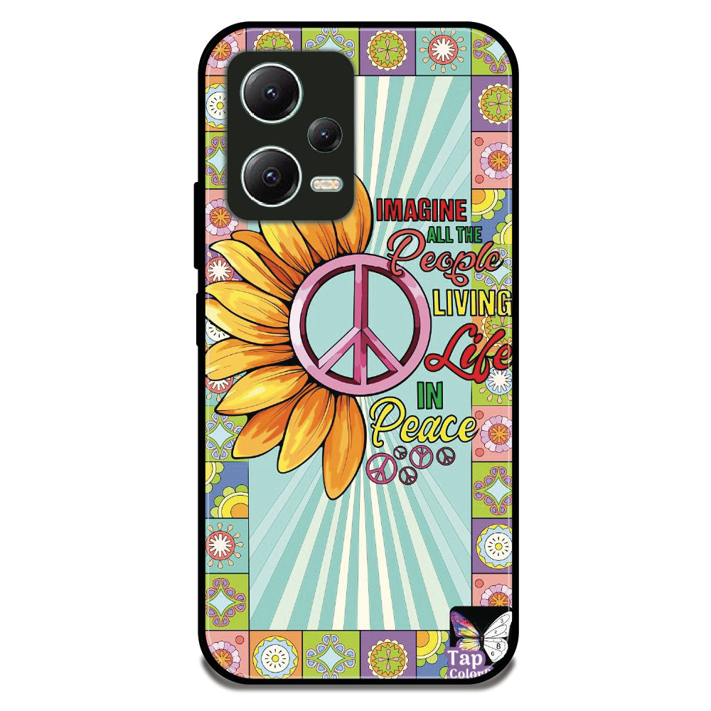 Peace Sunflower - Glossy Metal Silicone Case For Redmi Models