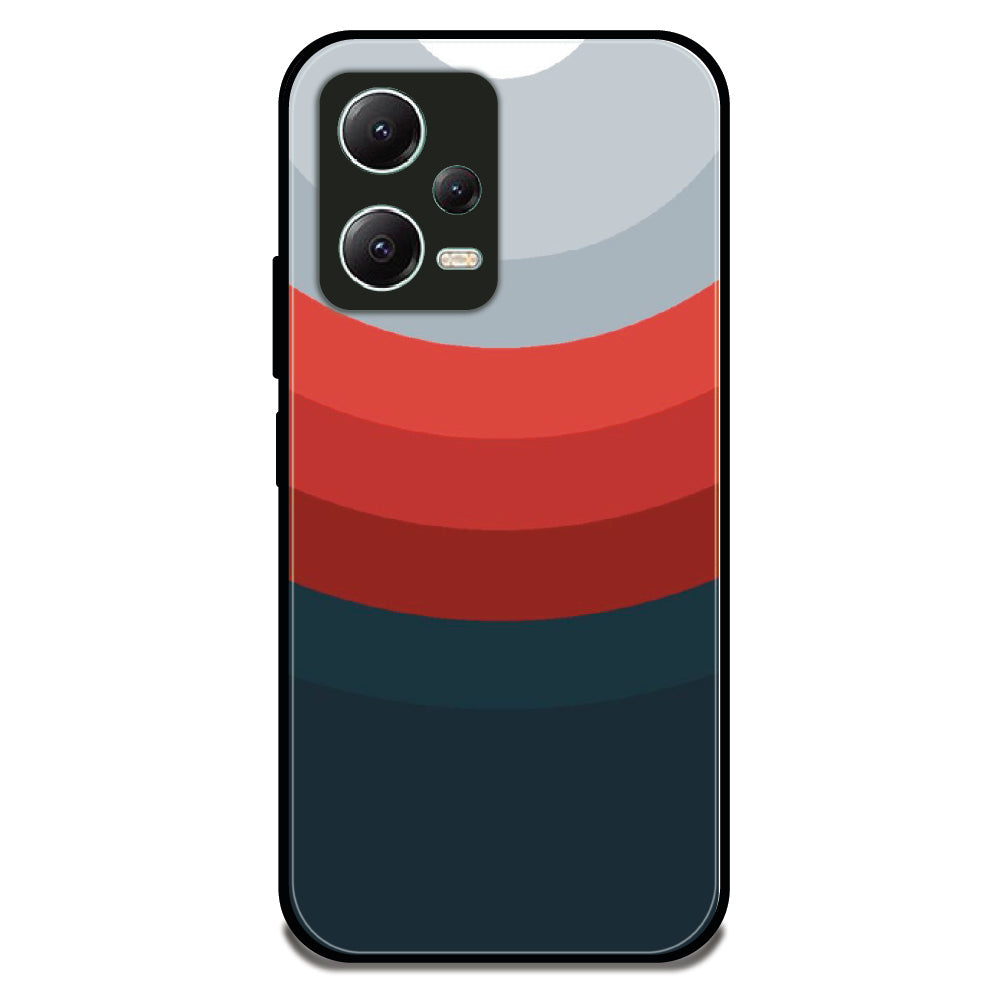 Sunset Stripes Pattern - Glossy Metal Silicone Case For Redmi Models