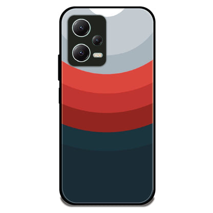 Sunset Stripes Pattern - Glossy Metal Silicone Case For Redmi Models