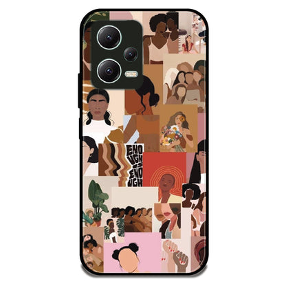 Women Empowerment Collage - Glossy Metal Silicone Case For Redmi
