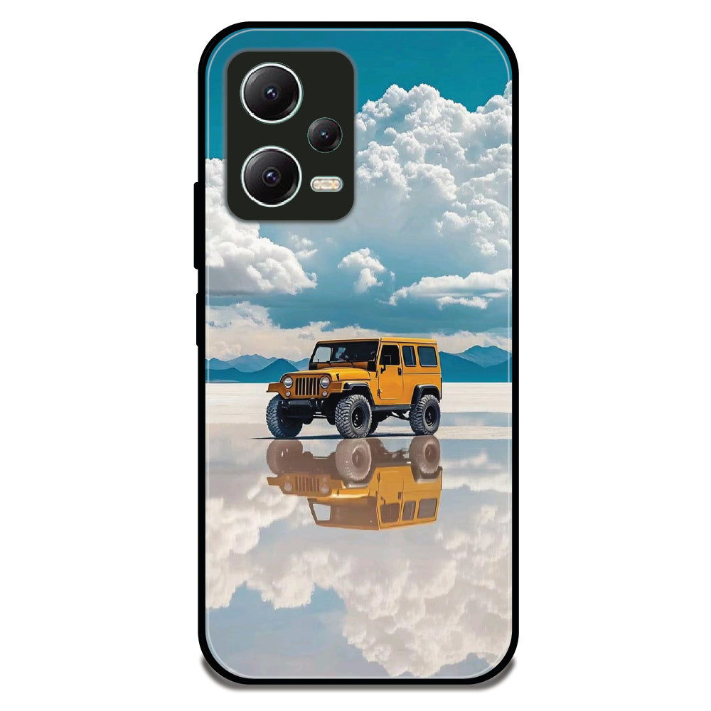 Yellow Jeep - Glossy Metal Silicone Case For Redmi Models