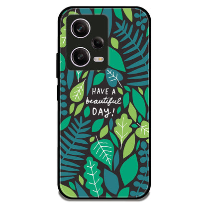 Beautiful Day Leaves - Glossy Metal Silicone Case For Redmi Models