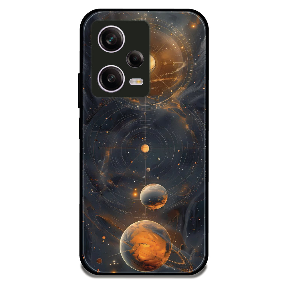 Cosmic Orbit Chart - Glossy Metal Silicone Case For Redmi Models