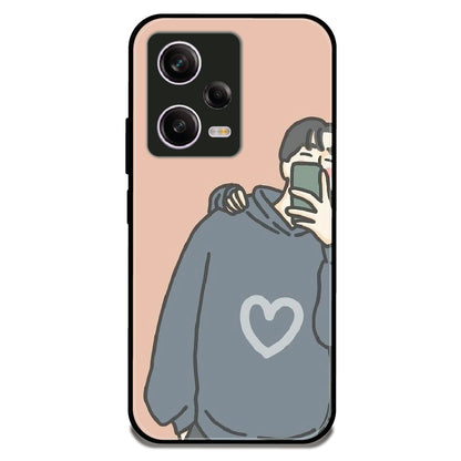 Couple Case Boy - Glossy Metal Silicone Case For Redmi Models