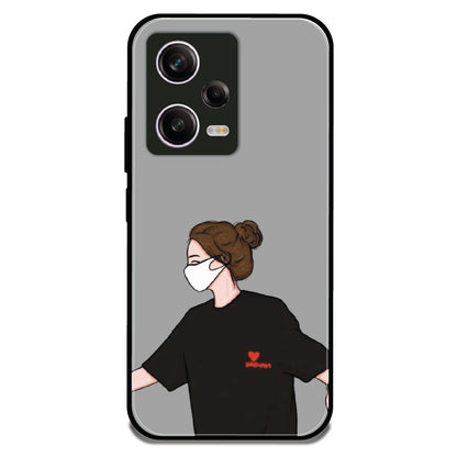 Couple Holding Hand Girl - Glossy Metal Silicone Case For Redmi Models