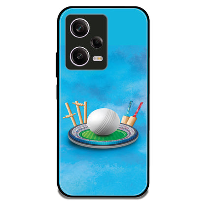 Cricket Wicket Splash - Glossy Metal Silicone Case For Redmi Models