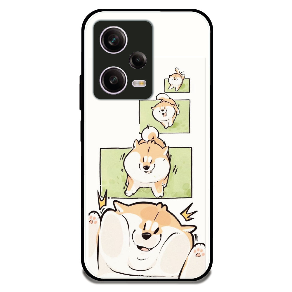 Cute Shiba Inu - Glossy Metal Silicone Case For Redmi Models