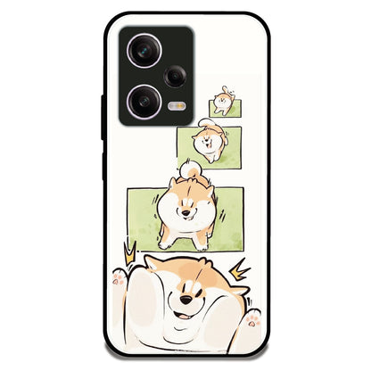 Cute Shiba Inu - Glossy Metal Silicone Case For Redmi Models