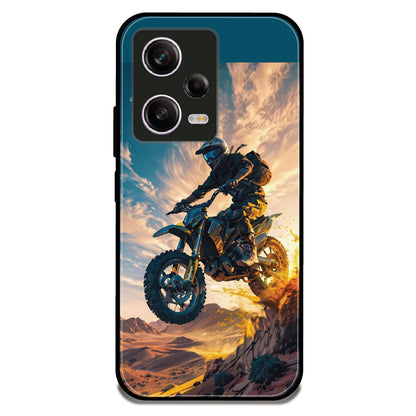 Dirt Bike Stunt - Glossy Metal Silicone Case For Redmi Models