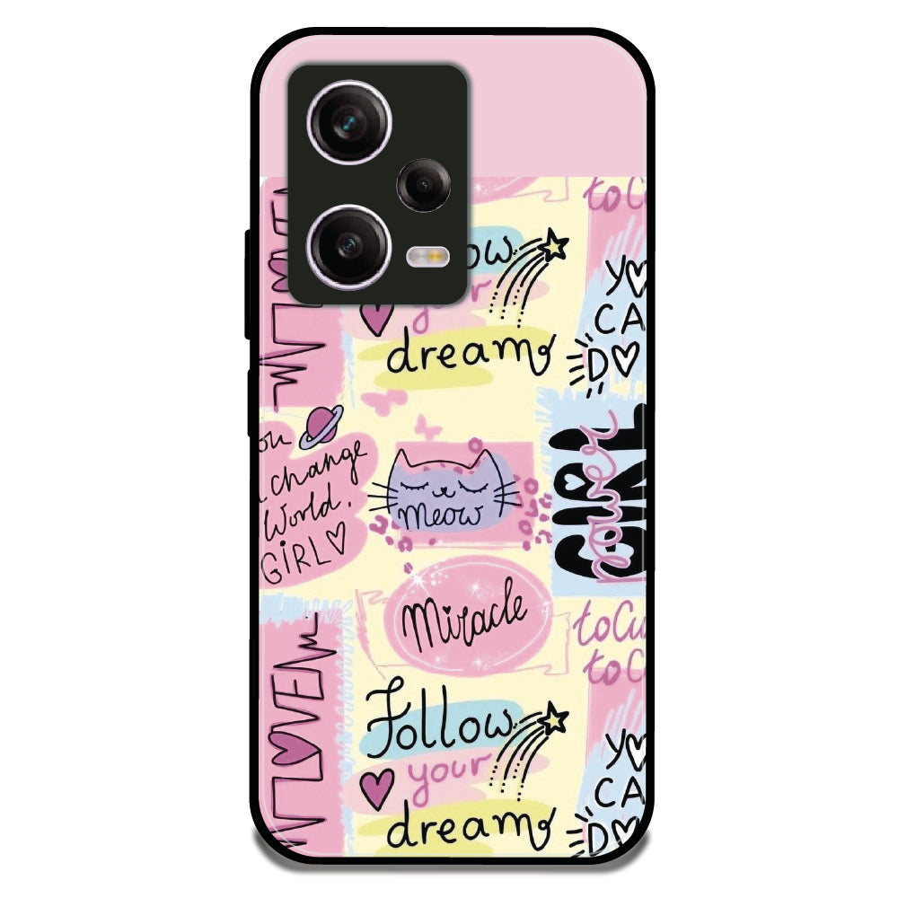 Follow Your Dream - Glossy Metal Silicone Case For Redmi Models