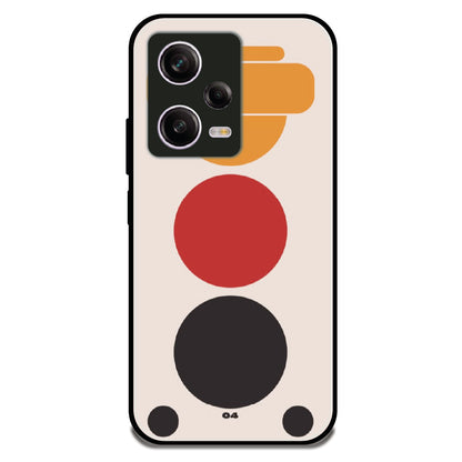 Geometric Circles - Glossy Metal Silicone Case For Redmi Models
