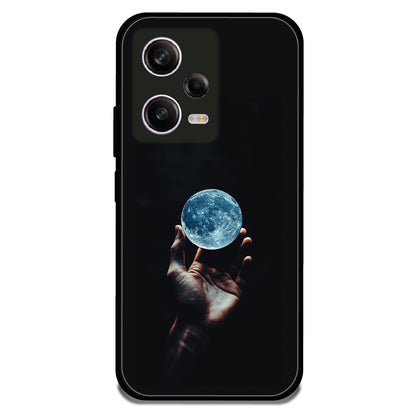 Glowing Moon in Hand - Glossy Metal Silicone Case For Redmi Models