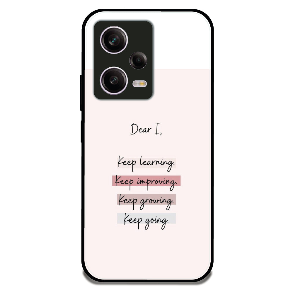 Keep Going Quote - Glossy Metal Silicone Case For Redmi Models