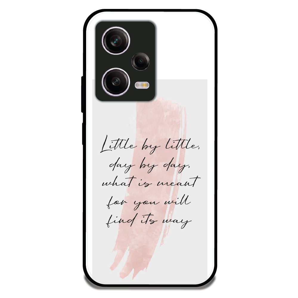 Little By Little Quote - Glossy Metal Silicone Case For Redmi Models