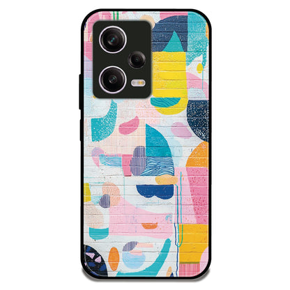 Painted Abstract Wall - Glossy Metal Silicone Case For Redmi Models