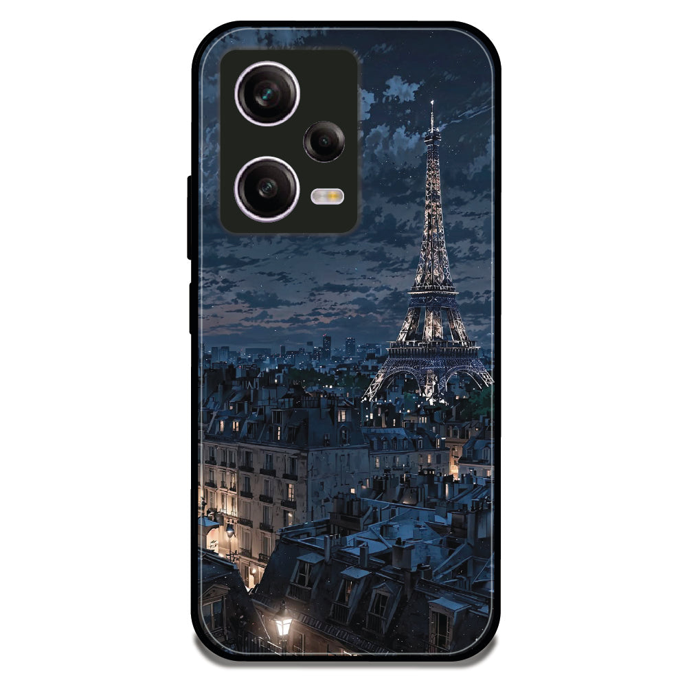 Paris Night - Glossy Metal Silicone Case For Redmi Models