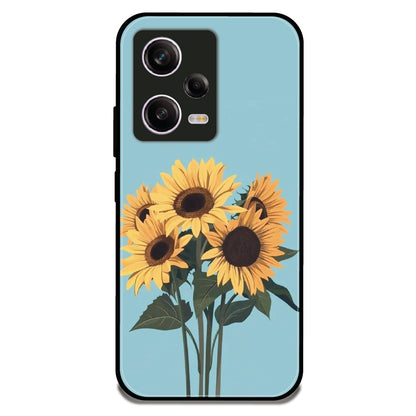 Sunflower Bouquet - Glossy Metal Silicone Case For Redmi Models