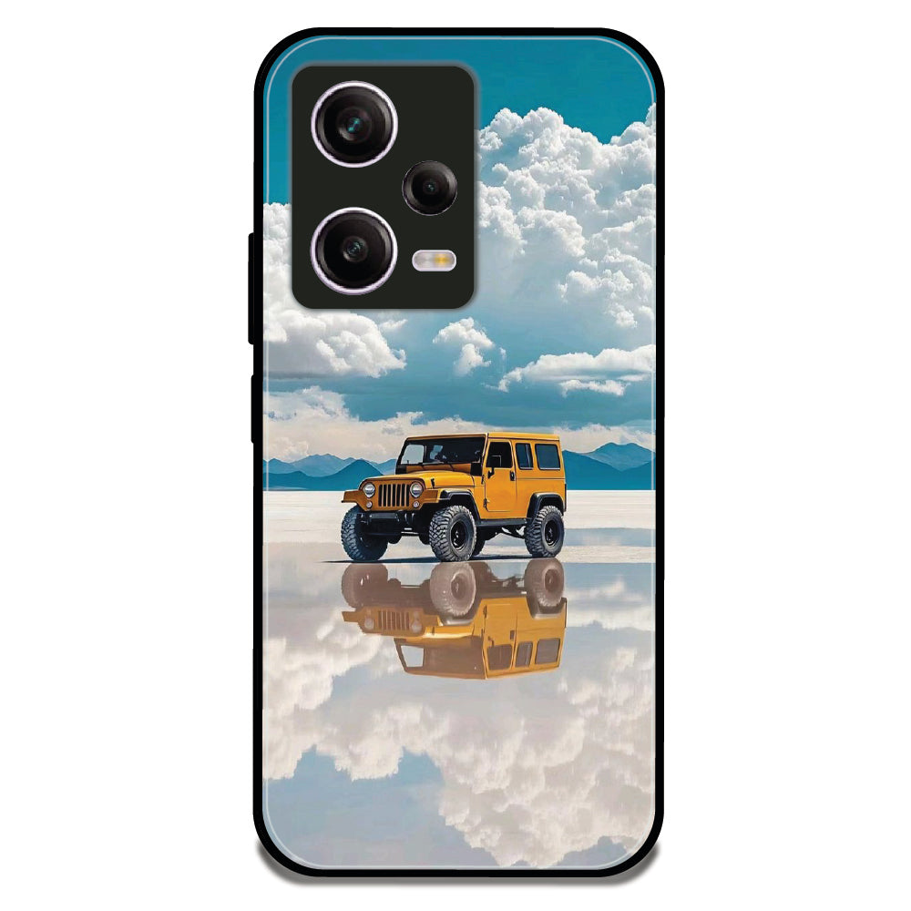 Yellow Jeep - Glossy Metal Silicone Case For Redmi Models