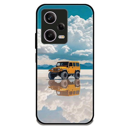 Yellow Jeep - Glossy Metal Silicone Case For Redmi Models