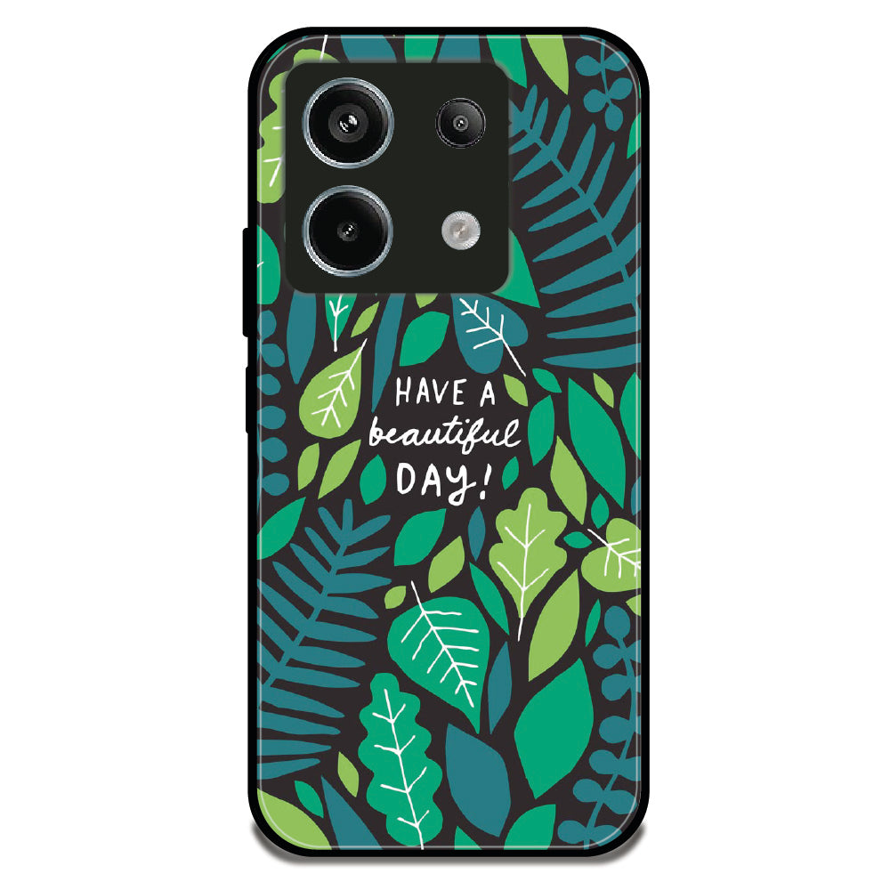 Beautiful Day Leaves - Glossy Metal Silicone Case For Redmi Models