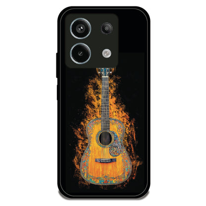 Blazing Guitar - Glossy Metal Silicone Case For Redmi Models