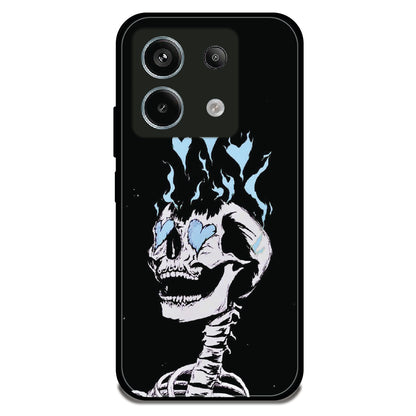 Blue Flame Skeleton - Glossy Metal Silicone Case For Redmi Models