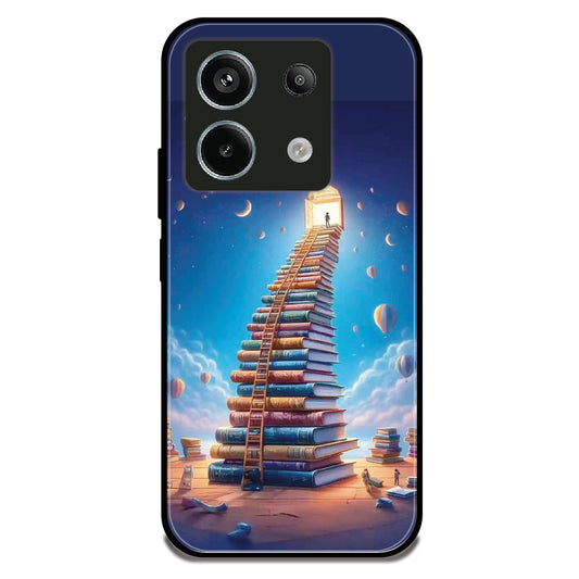 Book Tower Fantasy - Glossy Metal Silicone Case for Redmi Note 13 Pro 5G