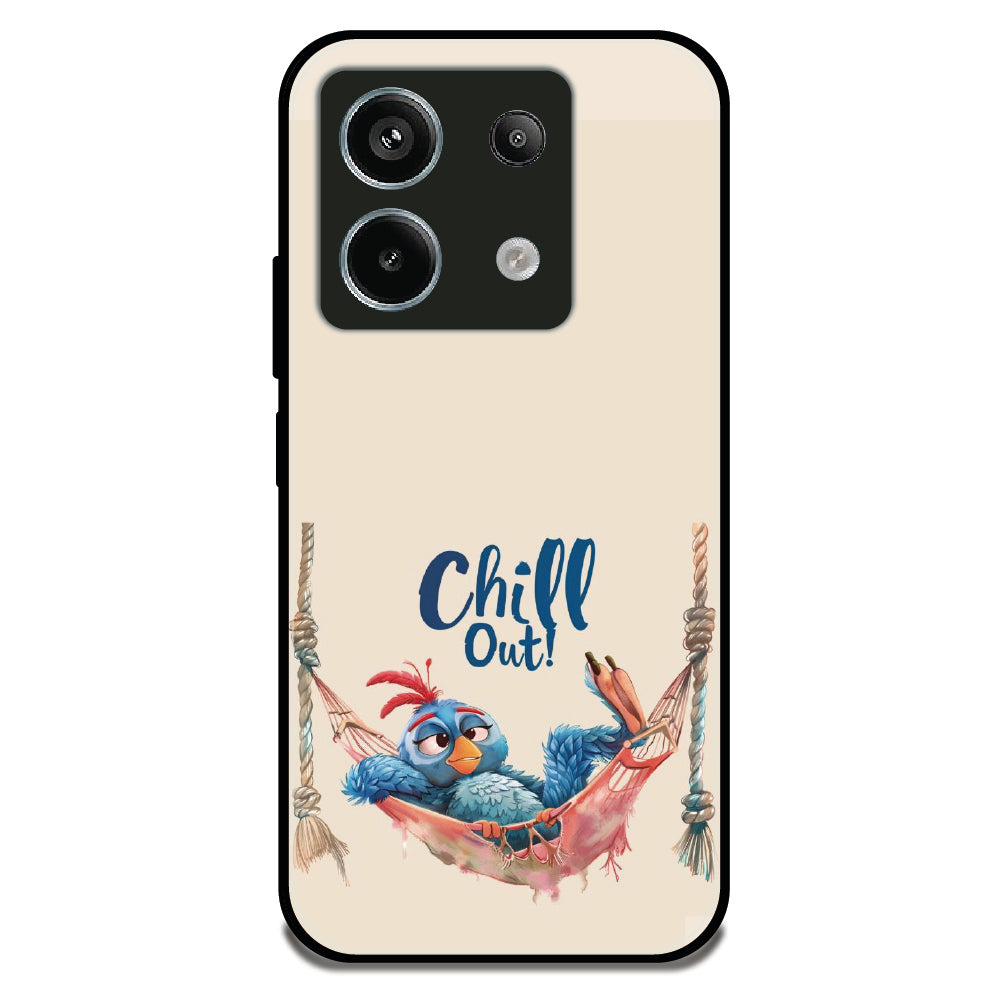 Chill Out Bird - Glossy Metal Silicone Case For Redmi Models