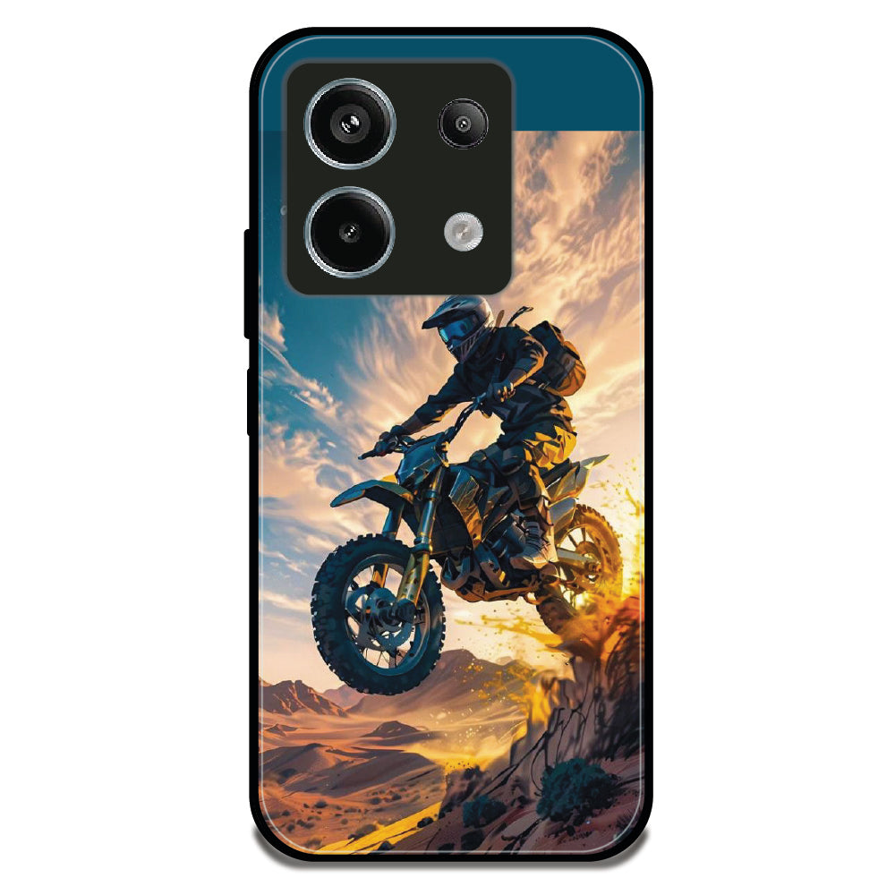 Dirt Bike Stunt - Glossy Metal Silicone Case For Redmi Models