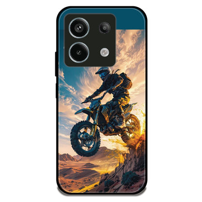 Dirt Bike Stunt - Glossy Metal Silicone Case For Redmi Models