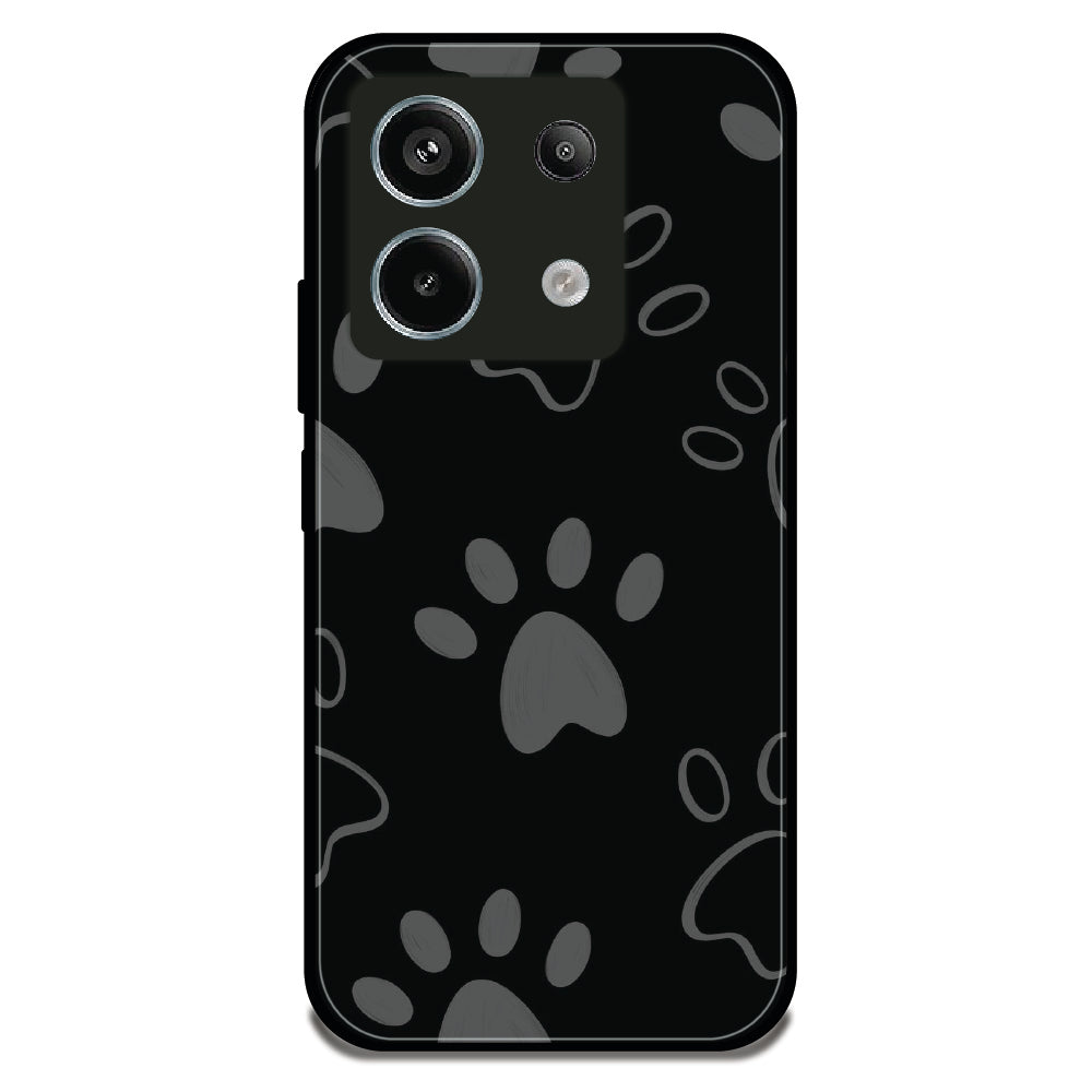 Dog Paw print - Glossy Metal Silicone Case For Redmi Models