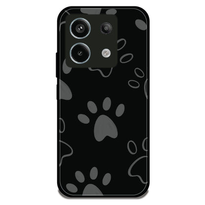 Dog Paw print - Glossy Metal Silicone Case For Redmi Models