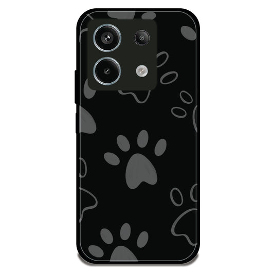 Dog Paw print - Glossy Metal Silicone Case for Redmi Note 13 Pro 5G