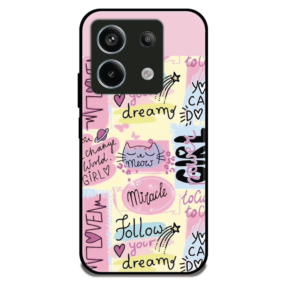Follow Your Dream - Glossy Metal Silicone Case For Redmi Models
