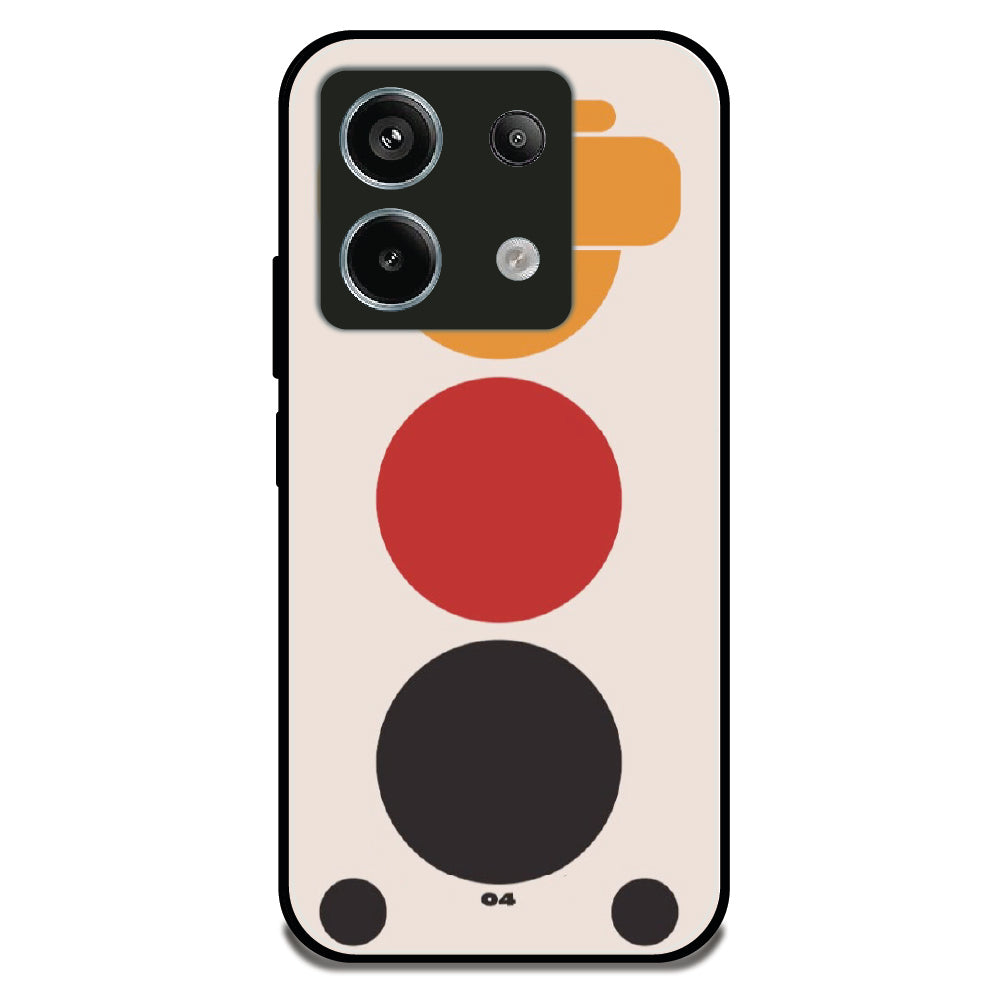 Geometric Circles - Glossy Metal Silicone Case For Redmi Models