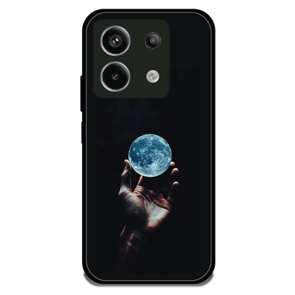 Glowing Moon in Hand - Glossy Metal Silicone Case For Redmi Models