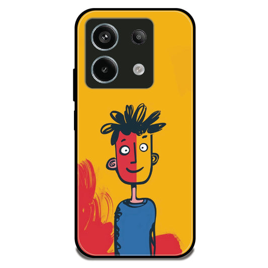 Half Face Boy - Glossy Metal Silicone Case for Redmi Note 13 Pro 5G