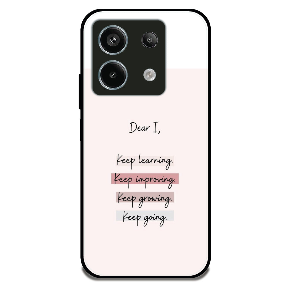 Keep Going Quote - Glossy Metal Silicone Case For Redmi Models