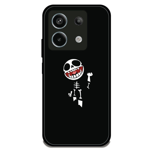 Laughing Skeleton - Glossy Metal Silicone Case for Redmi Note 13 Pro 5G