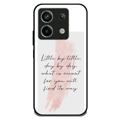 Little By Little Quote - Glossy Metal Silicone Case For Redmi Models