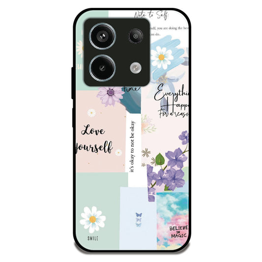 Pastel Collage Art - Glossy Metal Silicone Case for Redmi Note 13 Pro 5G