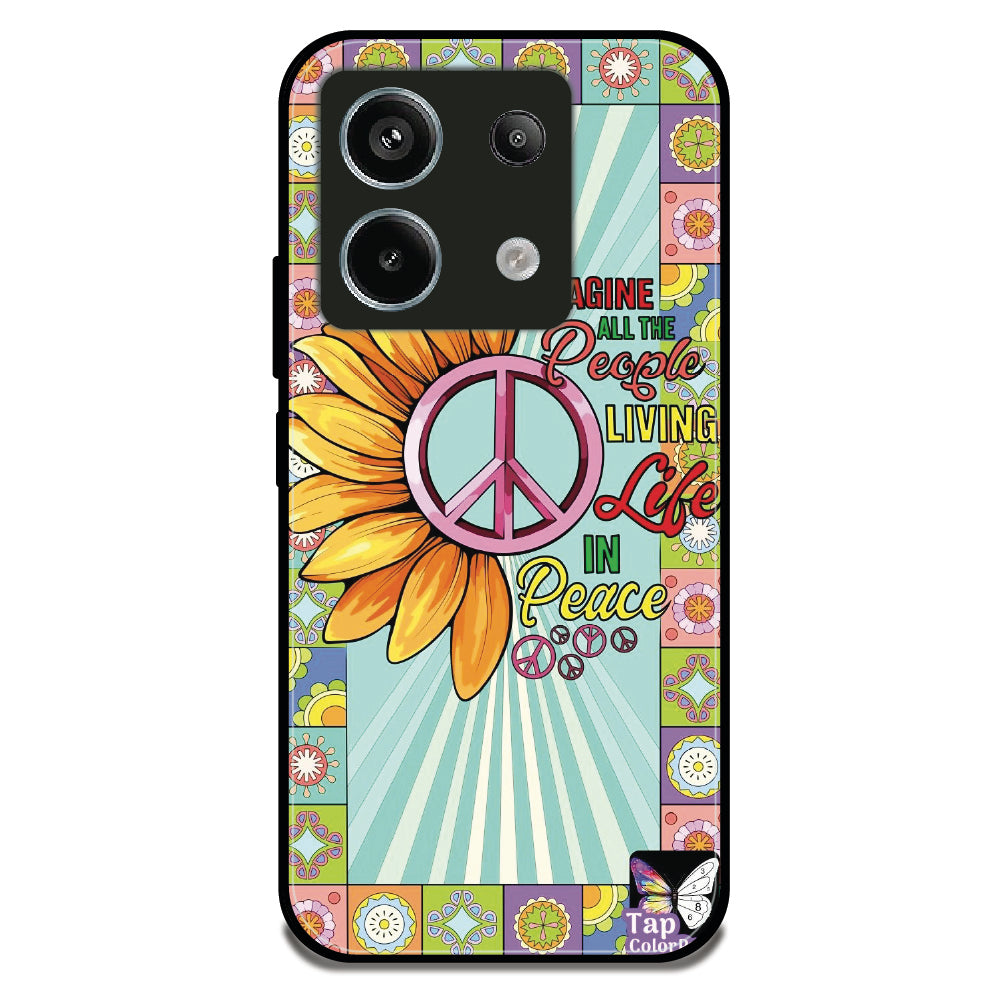 Peace Sunflower - Glossy Metal Silicone Case For Redmi Models
