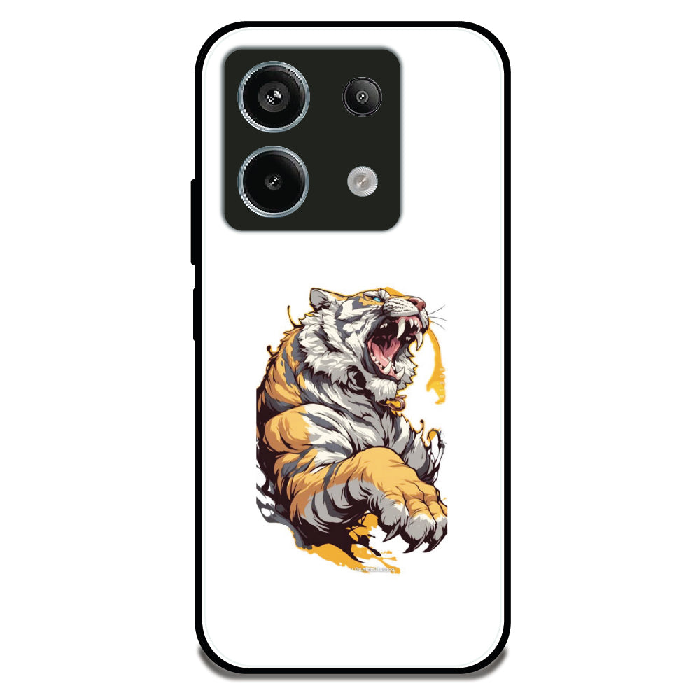 Roaring Tiger - Glossy Metal Silicone Case For Redmi Models