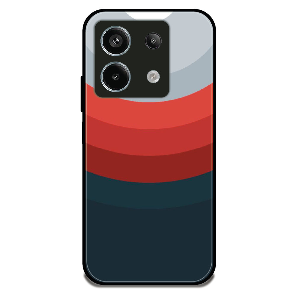 Sunset Stripes Pattern - Glossy Metal Silicone Case For Redmi Models