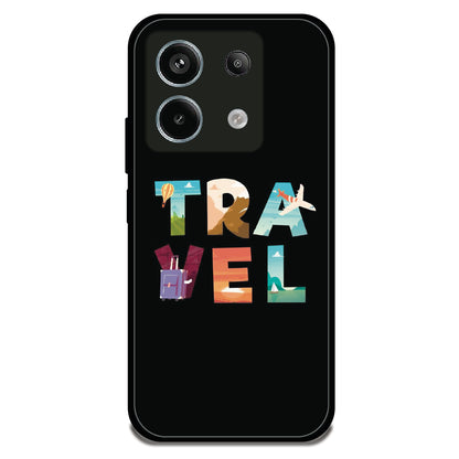 Travel Word Art - Glossy Metal Silicone Case For Redmi Models