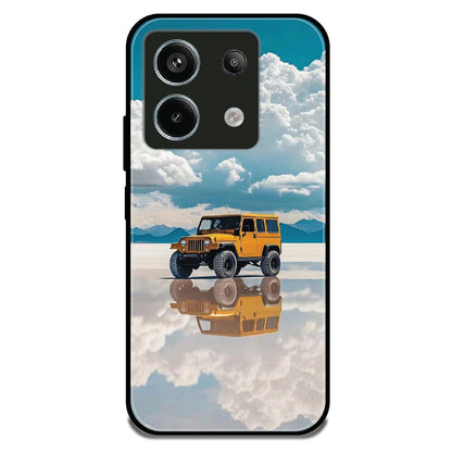 Yellow Jeep - Glossy Metal Silicone Case For Redmi Models