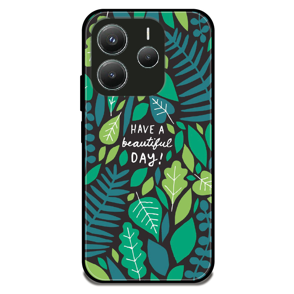 Beautiful Day Leaves - Glossy Metal Silicone Case For Redmi Models