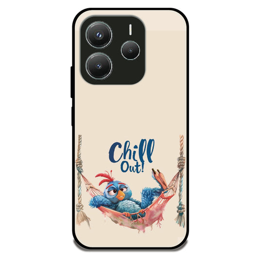 Chill Out Bird - Glossy Metal Silicone Case For Redmi Models